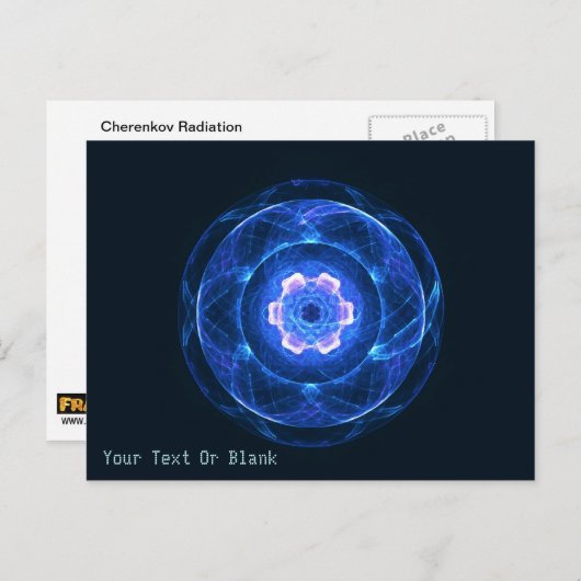 Cherenkov-Strahlung Postkarte (Vorne/Hinten)