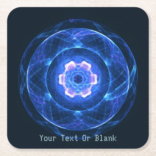 Cherenkov-Strahlung Rechteckiger Pappuntersetzer (Vorderseite)