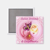 Cheret Bouquet Art Magnet Square (Vorderseite/Rückseite)