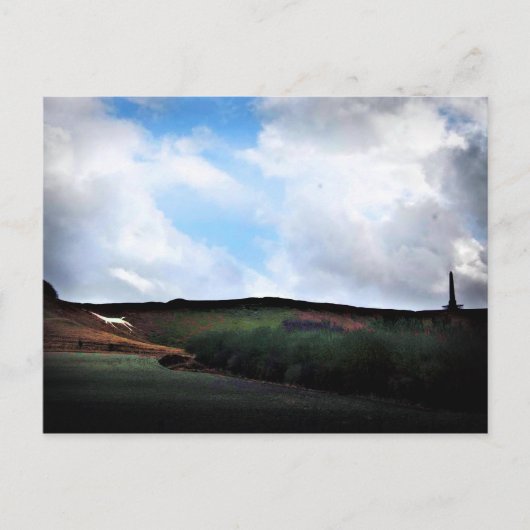 Cherhill White Horse - Wiltshire, England Postkarte (Vorderseite)