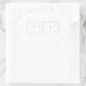 CHERI OVALER AUFKLEBER (Tasche)