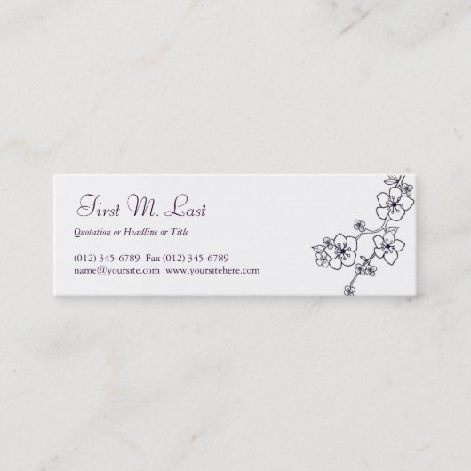 Cherie Mini Visitenkarte (Vorderseite)