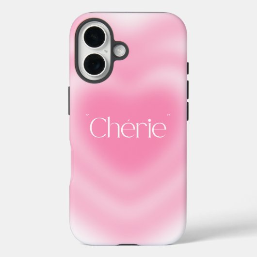 Cherie Pink Heart Iphone Case | Rosa Ästhetik (Rückseite)