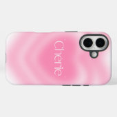 Cherie Pink Heart Iphone Case | Rosa Ästhetik (Rückseite (Horizontal))