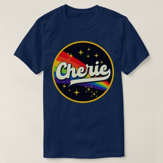 Cherie Rainbow in Space Vintag Style T-Shirt (Design vorne)