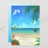 Cherie & Tom Exotic Beach ::custom: Einladung (Vorne/Hinten)