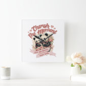 Chering the Moment Wall Clock Quadratische Wanduhr (Zuhause)