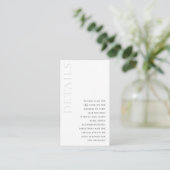 Cherise Elegant Simple QR Code Hochzeitdetails Begleitkarte (Stehend Vorderseite)