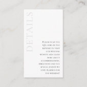 Cherise Elegant Simple QR Code Hochzeitdetails Begleitkarte (Vorderseite)