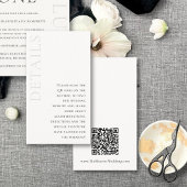 Cherise Elegant Simple QR Code Hochzeitdetails Begleitkarte