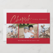 Cherish alle 3 Foto Feiertagskarte (Vorderseite)