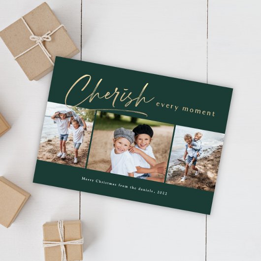 Cherish alle 3 Foto Feiertagskarte