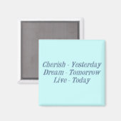 Cherish dunkelblau magnet (Vorderseite/Rückseite)