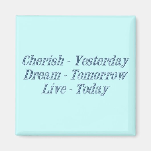 Cherish dunkelblau magnet (Vorne)