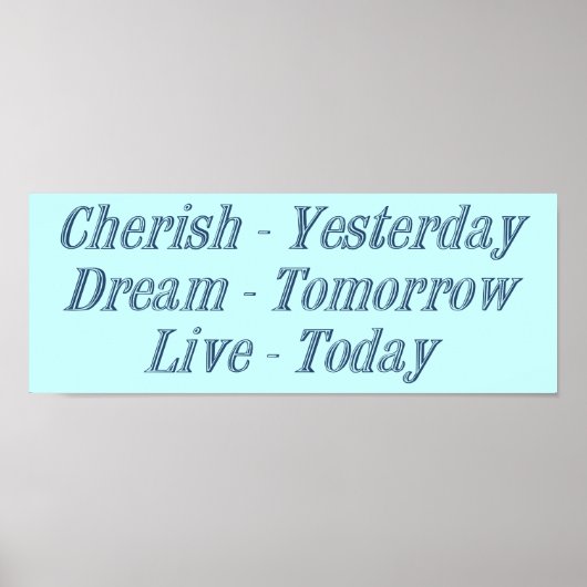 Cherish dunkelblau poster (Vorne)