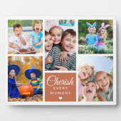 Cherish Every moment Terracotta 5 Foto Collage Fotoplatte (Vorderseite)