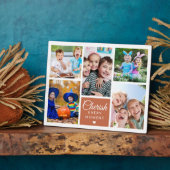 Cherish Every moment Terracotta 5 Foto Collage Fotoplatte (Seite)