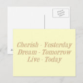 Cherish gelb postkarte (Vorne/Hinten)