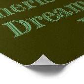 Cherish Green Poster (Ecke)