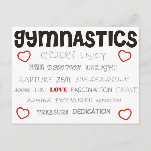 Cherish Gymnastics Postkarte (Vorderseite)