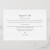 Cherish Initials Colorful Floral Wreath Wedding Folieneinladung (Rückseite)