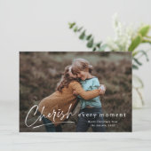 Cherish jeden Augenblick Foto Weihnachten (Stehend Vorderseite)