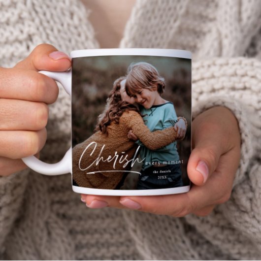Cherish Jeden Augenblick Script 2 Foto Kaffeetasse