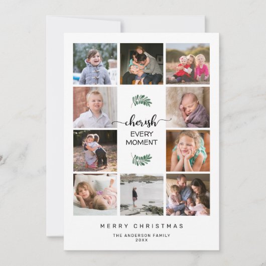 Cherish Jeden Moment 10 FotoCollage Weihnachten (Vorderseite)