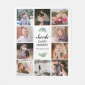 Cherish Jeden Moment Foto Collage weiß Fleecedecke (Vorderseite)