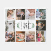 Cherish Jeden Moment Foto Collage weiß Fleecedecke (Vorderseite (Horizontal))