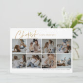 Cherish Jeden Moment Moderne FotoCollage Feiertagskarte (Stehend Vorderseite)