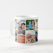 Cherish Jeden Moment Terracotta 10 FotoCollage Kaffeetasse (Vorderseite Links)