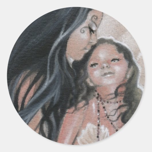 Cherish Mermaid und Child Sticker (Vorderseite)
