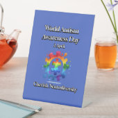 Cherish Neurodiversity. Welttag des Bewusstseins f Sockelschild (In Situ)