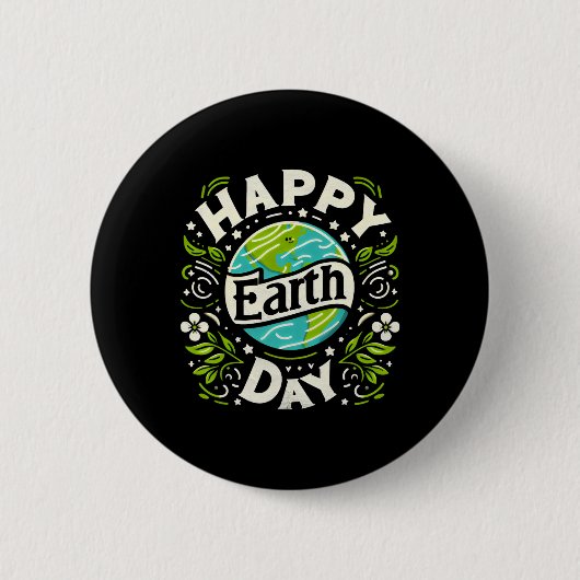 Cherish Our Earth Happy Earth Day Button (Vorderseite)