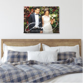 Cherish Script mit Names-Foto Leinwanddruck (Insitu (Schlafzimmer))