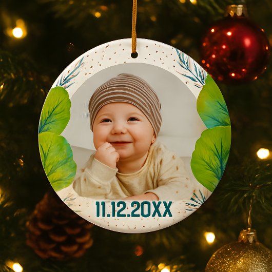 Cherish the Magic: Your Woodland First Christmas Keramik Ornament