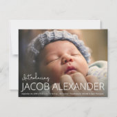 Cherish the Moment: Customized Magnetic Baby Boy Magneteinladung (Vorderseite)