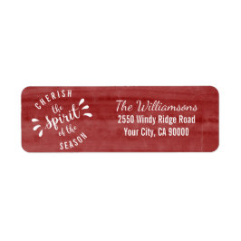 Cherish the Spirit of Christmas Red Watercolor