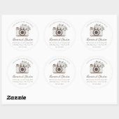Cherish Vintag Custom Logo Fotografy Business Runder Aufkleber (Blatt)