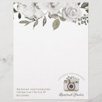 Cherish Vintag White Floral Custom Camera Logo