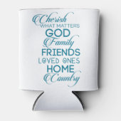 Cherish, was Aquamarin zählt Dosenkühler (Vorderseite)