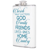 Cherish, was Aquamarin zählt Flachmann (Links)