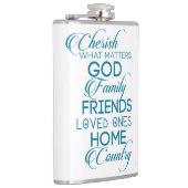 Cherish, was Aquamarin zählt Flachmann (Rechts)