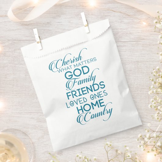 Cherish, was Aquamarin zählt Geschenktütchen (Ausgeschnitten)