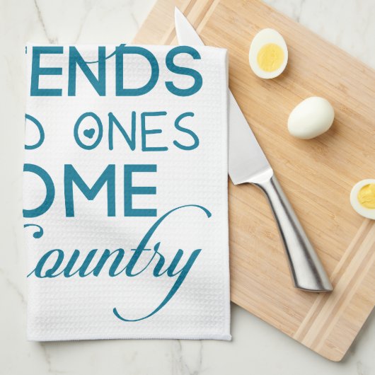 Cherish, was Aquamarin zählt Geschirrtuch (Viertel Falte)