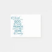 Cherish, was Aquamarin zählt Post-it Klebezettel (Vorderseite)