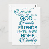 Cherish, was Aquamarin zählt Postkarte (Vorne/Hinten)