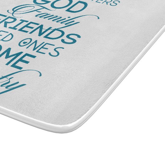 Cherish, was Aquamarin zählt Schneidebrett (Ecke)