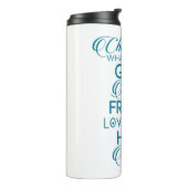 Cherish, was Aquamarin zählt Thermosbecher (Nach links gedreht)